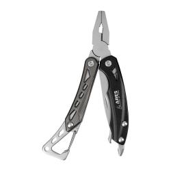 Pince multifonctions Ares Crabe Mini 6 outils avec mousqueton - Noir