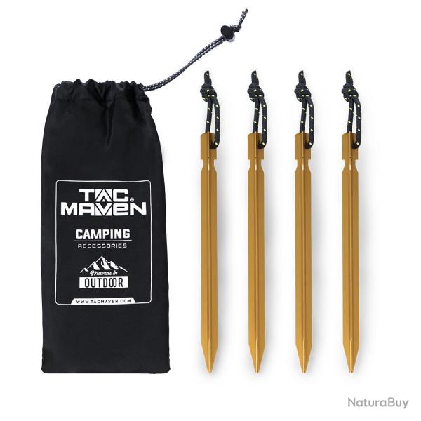 Piquets de sol Tac Maven en aluminium profil� 8,5 g - Orange