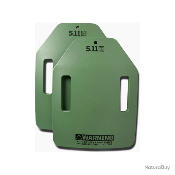 Plaques lest�es 5.11 Tactical 13,75 lb en acier anti-corrosion - Desert Sage