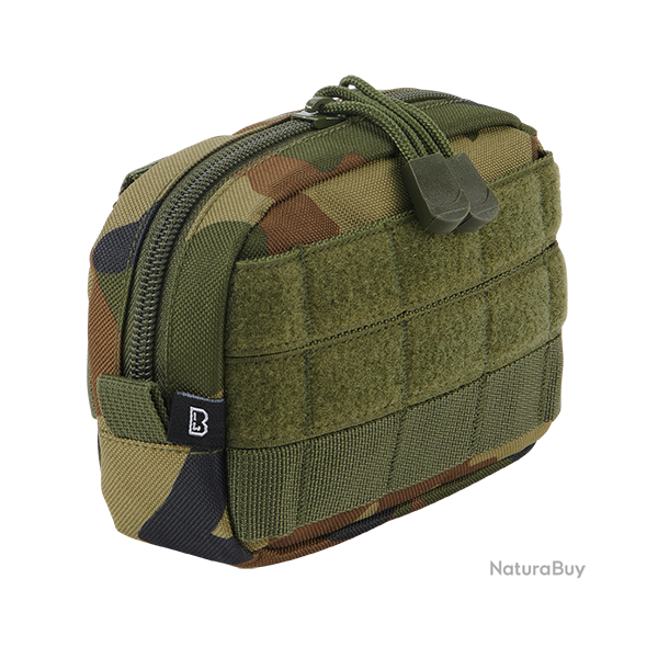 Pochette Brandit MOLLE Compact � glissi�re poche filet - Woodland