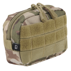 Pochette Brandit MOLLE Compact &agrave; glissi&egrave;re poche filet - Tactical Camo