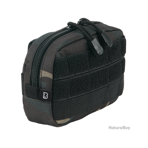 Pochette Brandit MOLLE Compact � glissi�re poche filet - Dark Camo