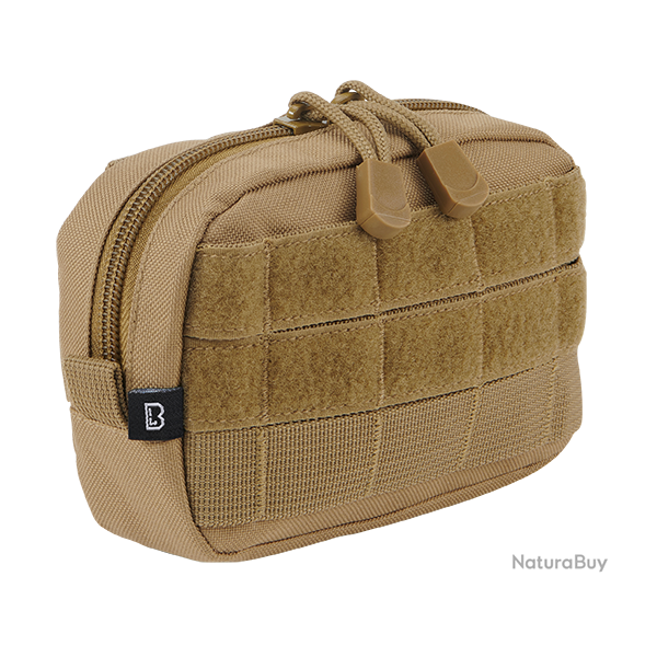 Pochette Brandit MOLLE Compact � glissi�re poche filet - Camel