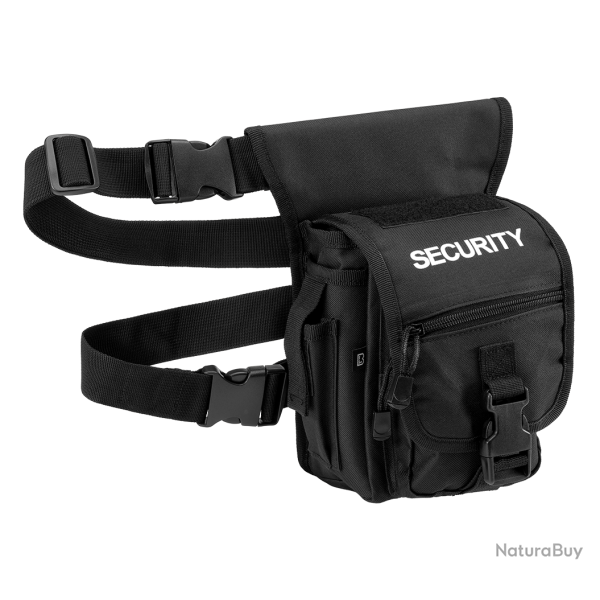 Pochette de cuisse Brandit Security polyester 600D sangles - Noir