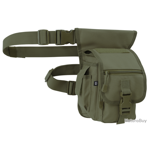Pochette de cuisse Brandit Side Kick 3 L sangles hanche 135 cm - Vert olive