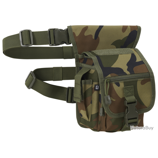 Pochette de cuisse Brandit Side Kick 3 L sangles hanche 135 cm - Woodland