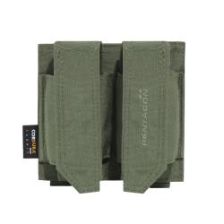Pochette double Pentagon FB en nylon 500D 13,5 x 12 x 4,5 cm - Vert olive