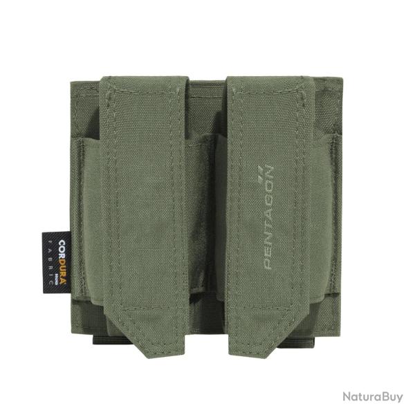 Pochette double Pentagon FB en nylon 500D 13,5 x 12 x 4,5 cm - Vert olive