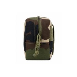 Pochette fourre-tout MOLLE polyester d&eacute;perlant 22 x 12 x 9 cm - Camouflage