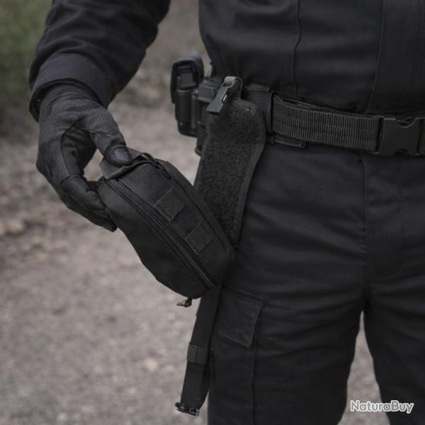 Pochette m�dicale d�tachable Cordura 600D ouverture � plat - Noir