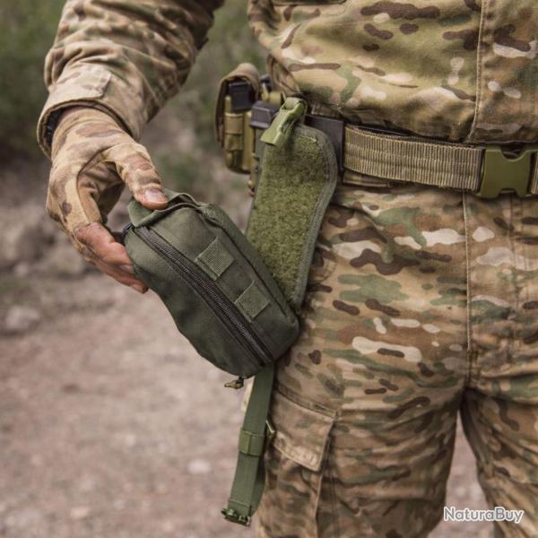 Pochette m�dicale d�tachable Cordura 600D ouverture � plat - Ranger Green