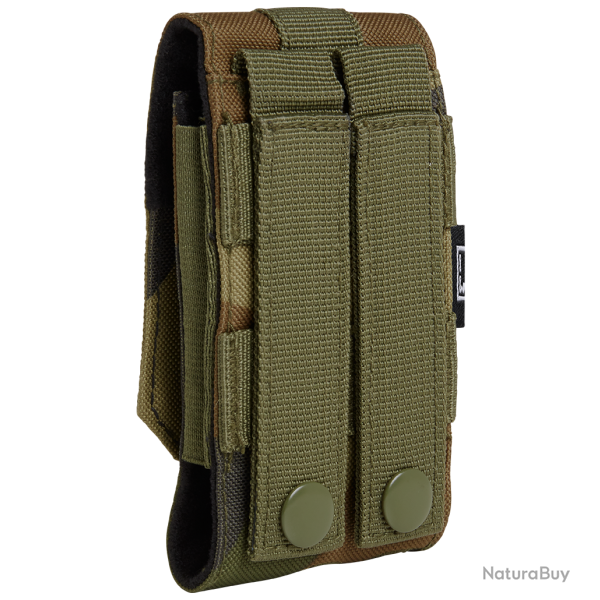 Pochette t�l�phone Brandit MOLLE format moyen rabat - Woodland