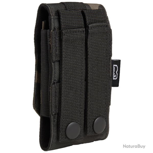 Pochette t�l�phone Brandit MOLLE format moyen rabat - Dark Camo