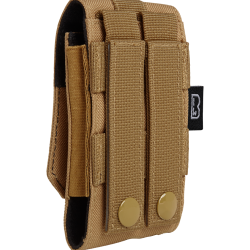 Pochette t&eacute;l&eacute;phone Brandit MOLLE format moyen rabat - Camel