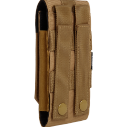Pochette t&eacute;l&eacute;phone Brandit MOLLE grand format doublure souple - Camel