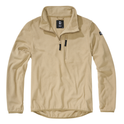 Polaire Brandit Fleece Troyer 170 g/m&sup2; col montant et poche - Camel / XL