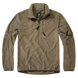 Polaire Brandit Fleece Troyer Ripstop 170 g/m&sup2; &eacute;paules - Vert olive / 2XL