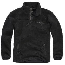 Polaire Brandit Teddyfleece Troyer doubl&eacute;e col montant - Noir / 4XL