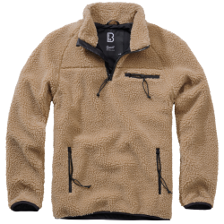 Polaire Brandit Teddyfleece Troyer doubl&eacute;e col montant - Camel / M
