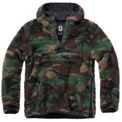 Polaire Brandit Teddyfleece Worker &agrave; capuche doubl&eacute;e - Woodland / 4XL