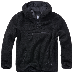 Polaire Brandit Teddyfleece Worker &agrave; capuche doubl&eacute;e - Noir / 2XL
