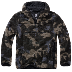 Polaire Brandit Teddyfleece Worker &agrave; capuche doubl&eacute;e - Dark Camo / 6XL