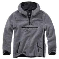 Polaire Brandit Teddyfleece Worker &agrave; capuche doubl&eacute;e - Anthracite / XL