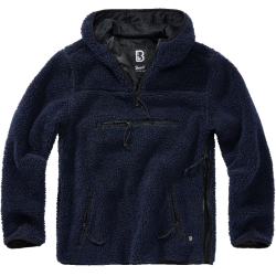 Polaire Brandit Teddyfleece Worker &agrave; capuche doubl&eacute;e - Bleu Marine / 2XL