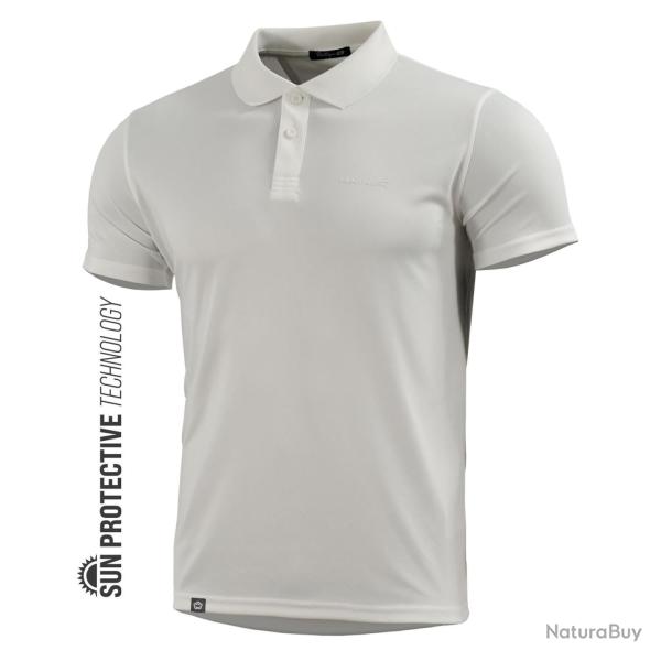 Polo Pentagon Anassa en polyester 175 g/m� protection solaire - Blanc / XL