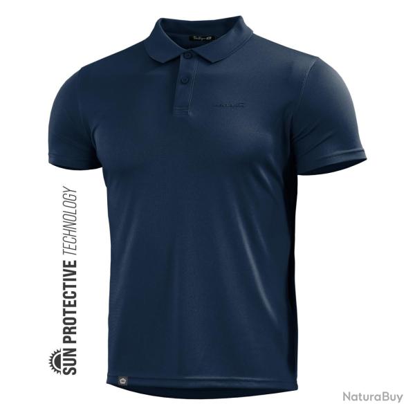 Polo Pentagon Anassa en polyester 175 g/m� protection solaire - Bleu nuit / 2XL