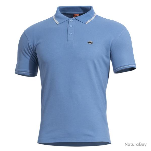 Polo Pentagon Aniketos en piqu� CVC coton polyester 220 g/m� - Bleu aurore / S