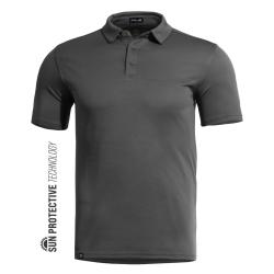 Polo Pentagon Vanquish en polyester 180 g/m&sup2; perfor&eacute; laser - Gris loup / L