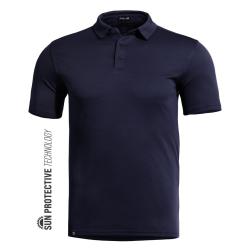 Polo Pentagon Vanquish en polyester 180 g/m&sup2; perfor&eacute; laser - Bleu marine / S