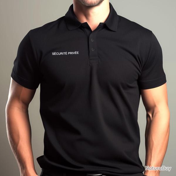 Polo S�curit� priv�e Patrol Equipement coton piqu� 170 g/m� - Noir / L