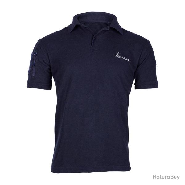 Polo tactique Ares French Forces maille polycoton 230 g/m� - Bleu / S