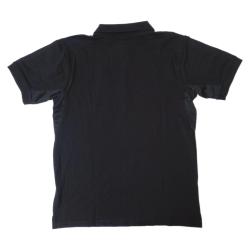 Polo tactique col &agrave; glissi&egrave;re coton polyester &eacute;lasthanne - Noir / S