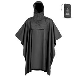 Poncho compactable Pentagon Cloudburst en nylon ripstop - Noir / Taille unique
