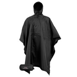 Poncho de pluie Tac Maven Thunder en polyester ripstop 210D - Noir / Taille unique