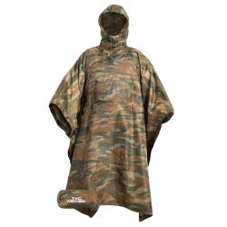 Poncho de pluie Tac Maven Thunder en polyester ripstop 210D - Camo grec / Taille unique