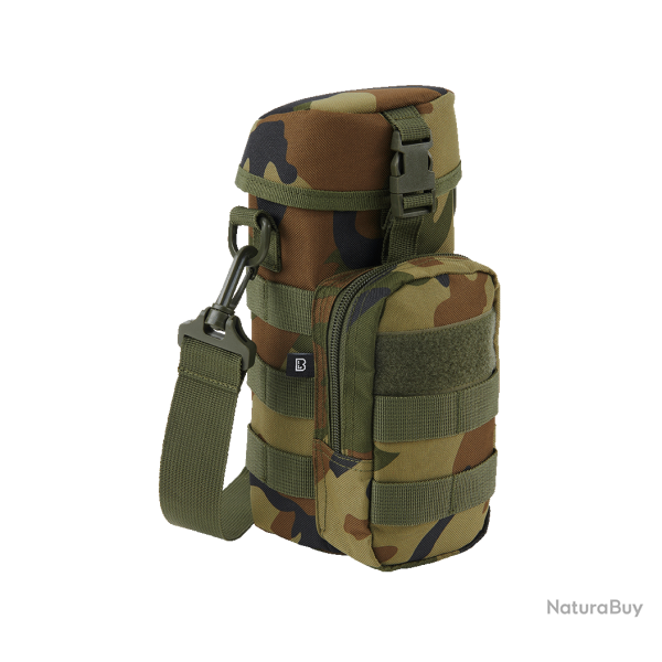Porte-gourde Brandit MOLLE II � glissi�re poche frontale filet - Woodland