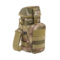 Porte-gourde Brandit MOLLE II &agrave; glissi&egrave;re poche frontale filet - Tactical Camo