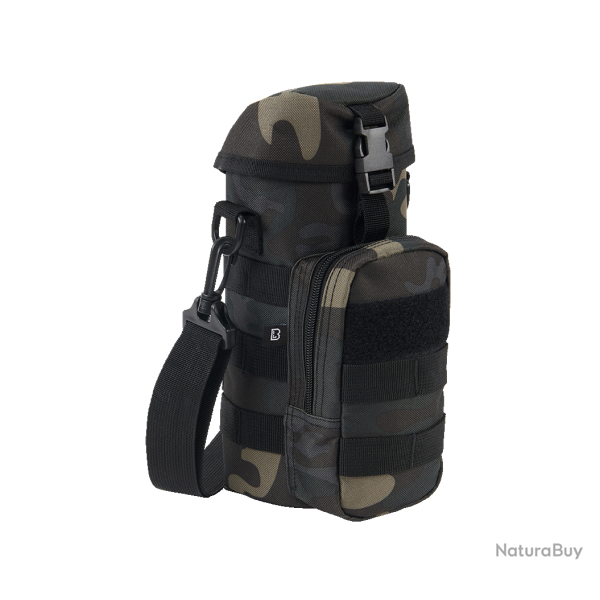 Porte-gourde Brandit MOLLE II � glissi�re poche frontale filet - Dark Camo