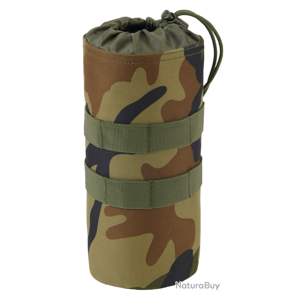 Porte-gourde Brandit MOLLE polyester 600D collerette �lastique - Woodland