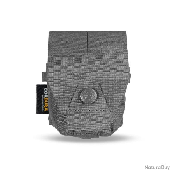 Porte-grenade Pentagon Amina en Cordura 500D 7,3 x 11 cm rabat - Gris loup