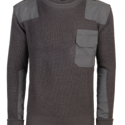Pull Brandit BW en maille polyacrylique renforts coton &eacute;paules - Anthracite / 3XL (60)