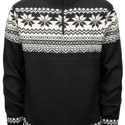 Pull Brandit Norwegian Troyer maille polyacrylique col doubl&eacute; - Noir / 3XL