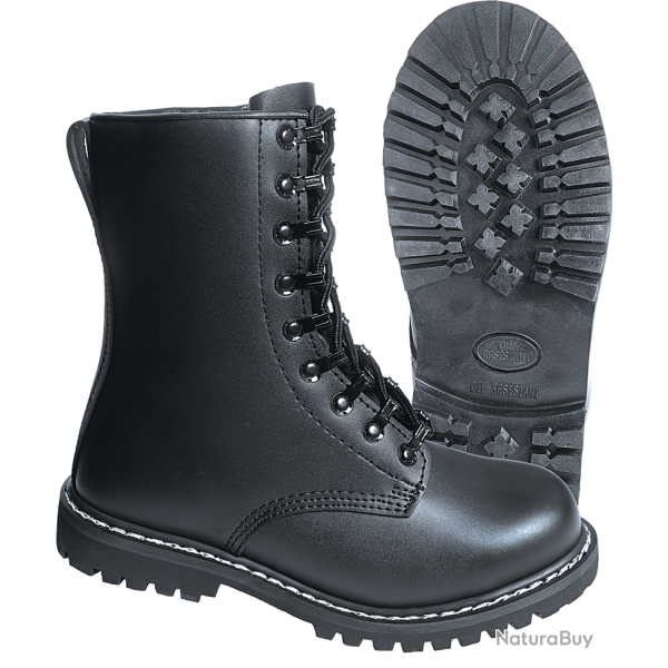Rangers Brandit Para Boots cuir 9 oeillets - Noir / 47 EU