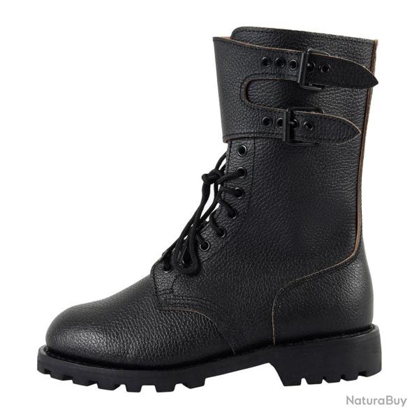 Rangers r�glementaires Ares type BM65 cuir grain� pleine fleur - Noir / 39