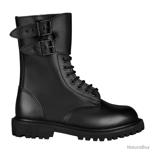 Rangers souples Ares cuir de vachette lisse 2,4 mm cousu - Noir / 41