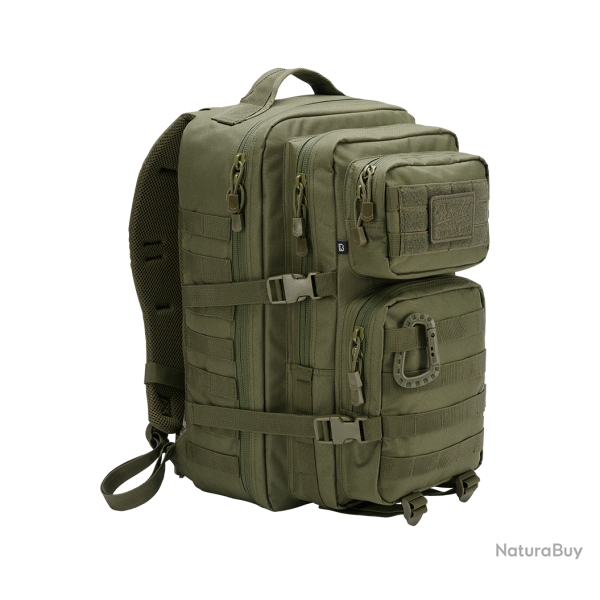 Sac � dos Brandit US Assault Pack Large 40 L MOLLE sangles - Vert olive